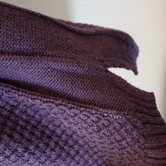 Sonoma Purple High/Low Side Vented Tunic Crewneck Sweater Size L - Picture 6 of 10